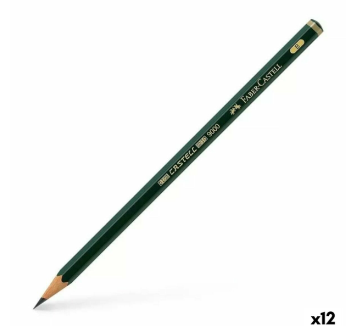 Pencil Faber-Castell 9000 Ecological Hexagonal B (12 Units)